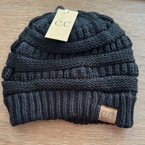 C.C Black Knit Beanie